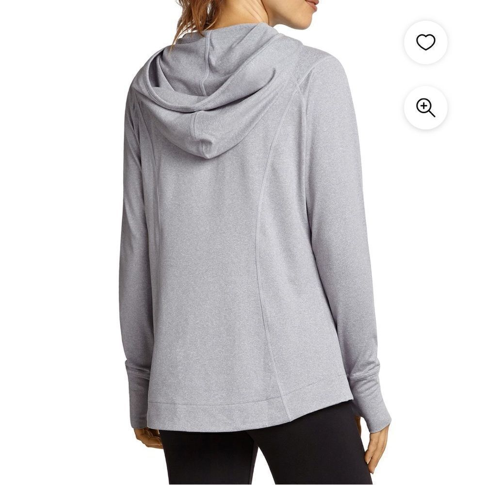 Danskin Heather Light Gray Hooded Pullover
